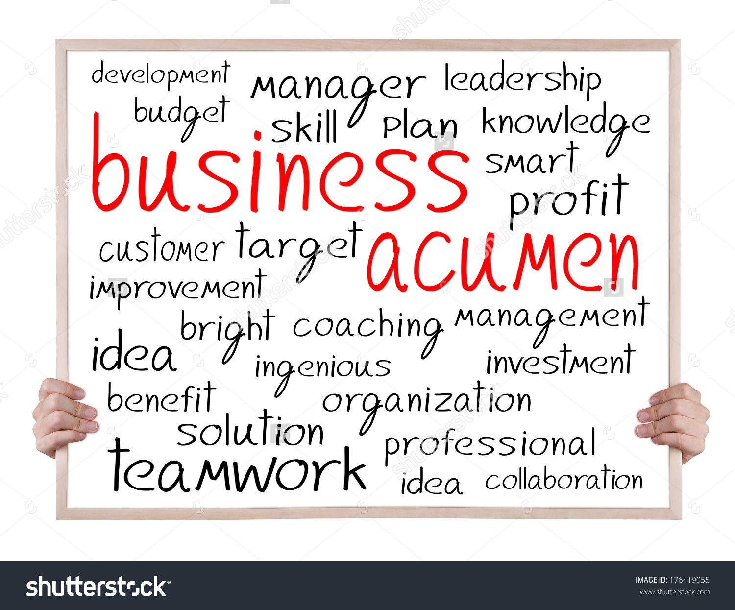 Business Acumen Other Related Words Handwritten Stock Photo.