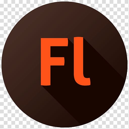 Orange Fl illustration, brand logo circle, Adobe Flash.