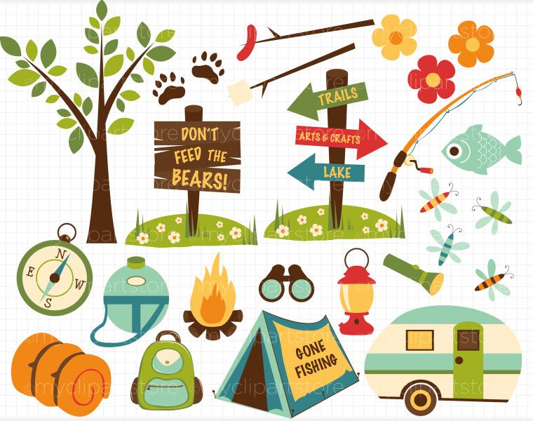 Camp Border Clipart.