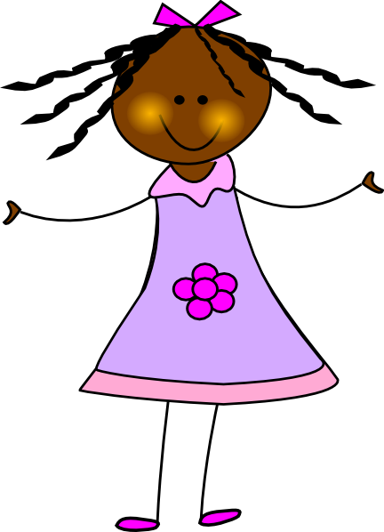 African american girl clipart.