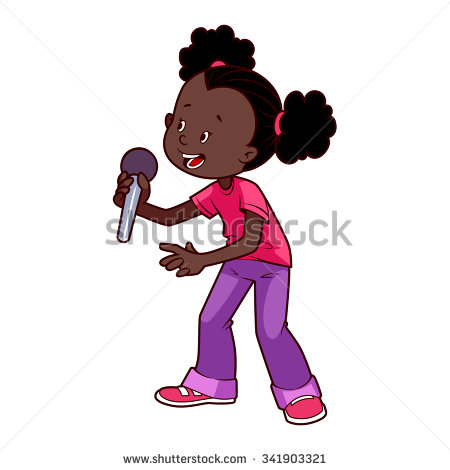 African American Girl Clipart.