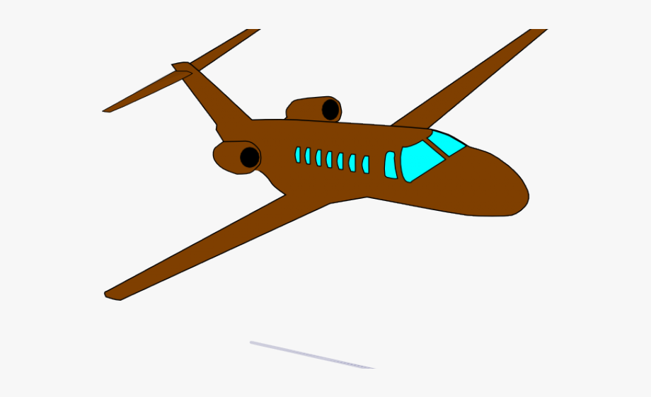 Plane Clipart Brown.