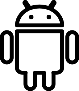 Android social outlined logo.