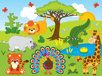 Safari Animals Clipart.