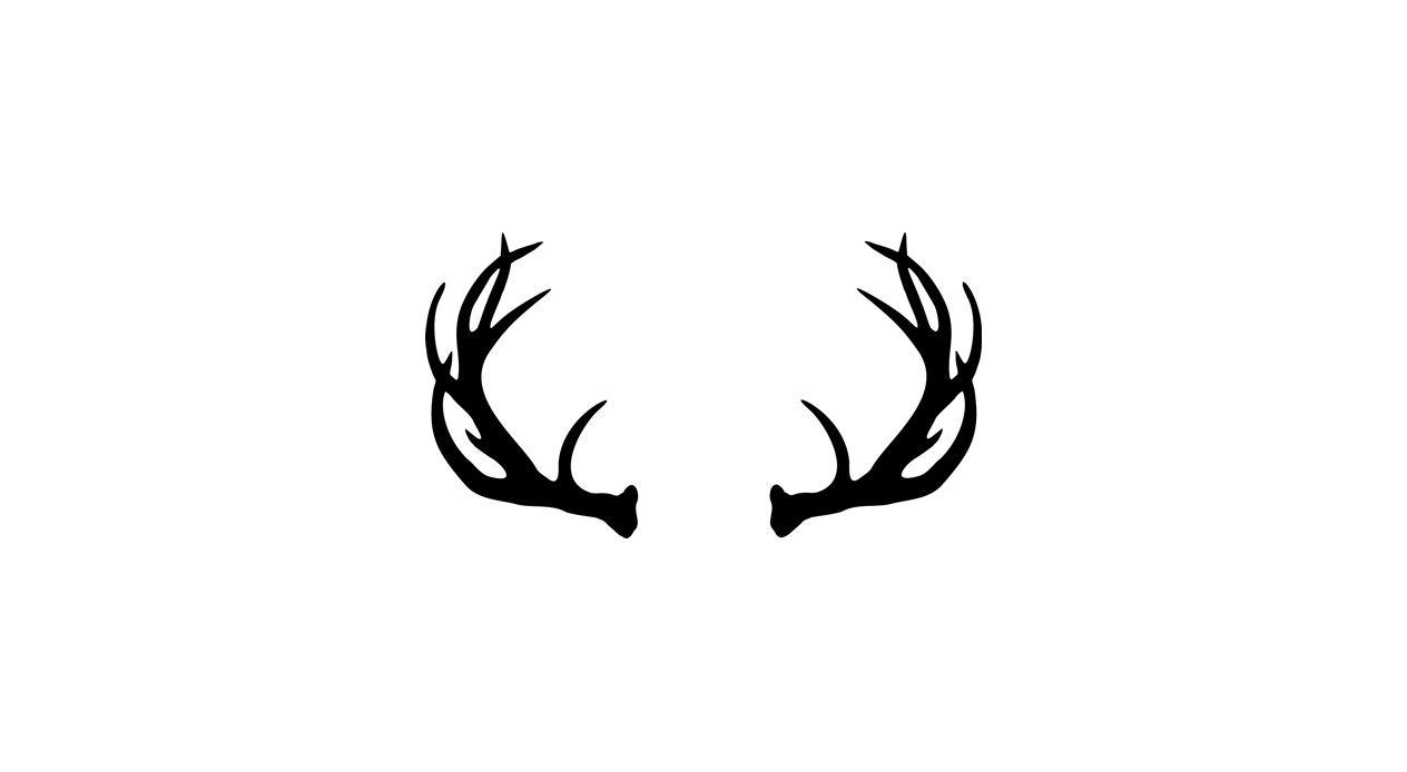 Deer Antlers Clipart Black And White.