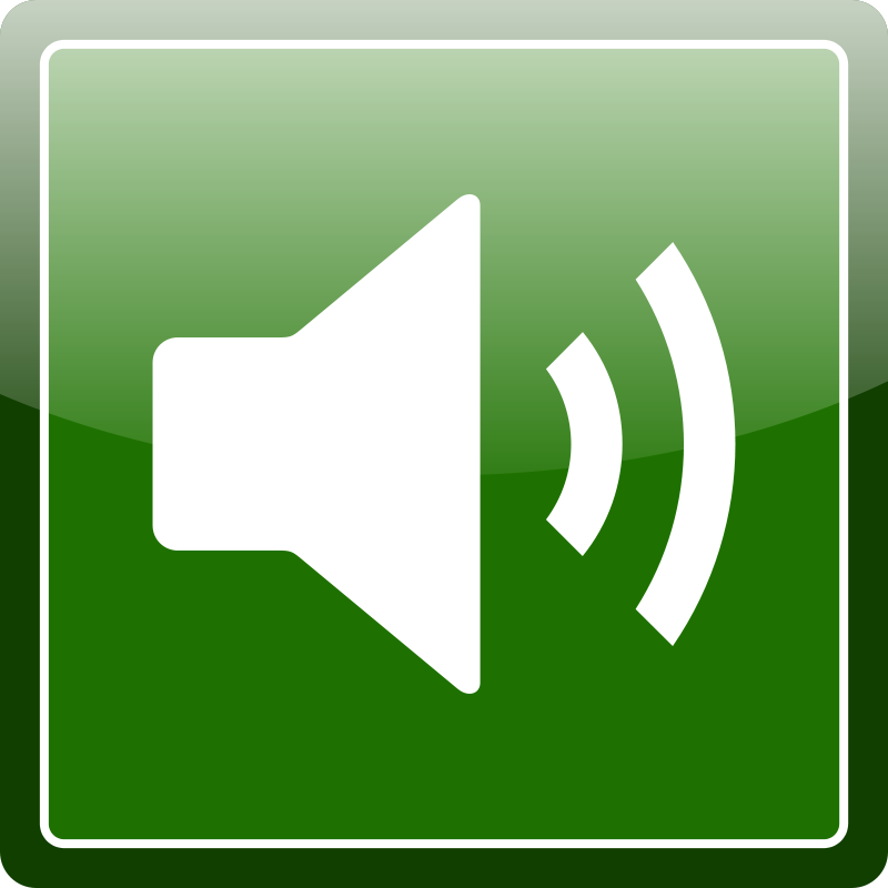 Free Clipart: Green audio icon.