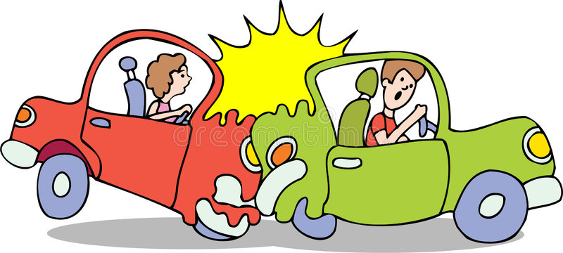 Car Accident Cartoon Illustration Stock Illustration.