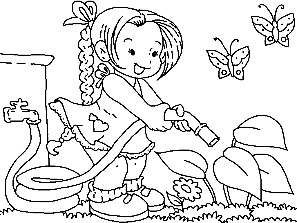 School Garden Clipart Black And White.