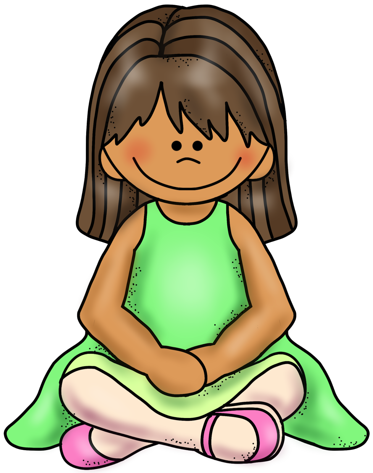 Student Sitting On Carpet Clipart.