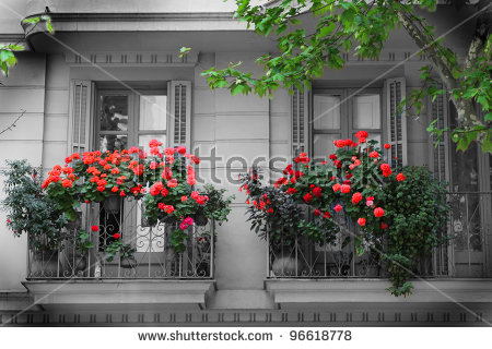 Vintage Balcony Window Stock Photos, Royalty.