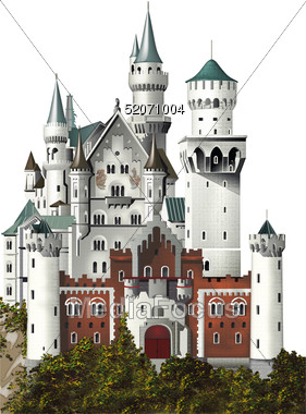 Stock Photo New Swan Stone Castle Bavaria Clipart.