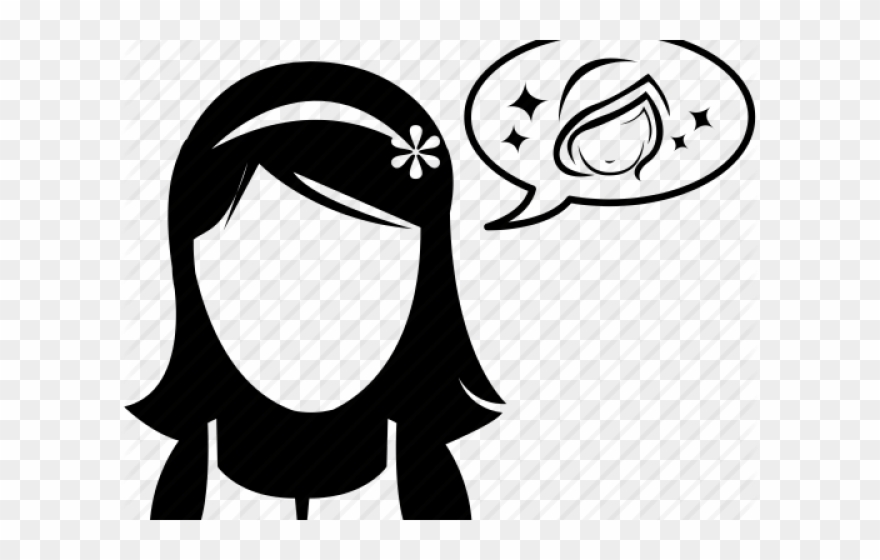 Black Hair Clipart Beauty Icon.