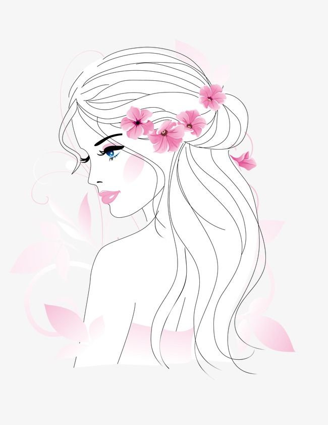 Vector Cartoon Beauty, Cartoon Beauty, Vector Character Illustration.