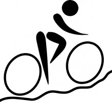 Mountain biking clip art.