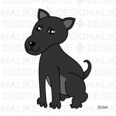 Black Dog｜Pictures of clipart and graphic design and illustration.