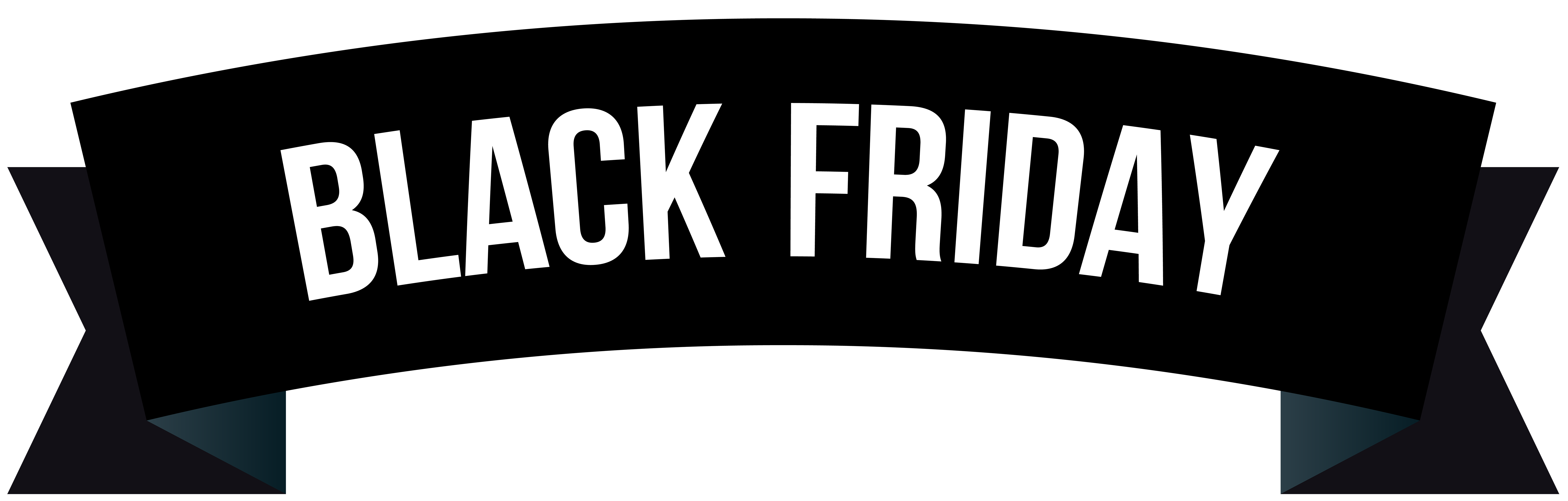 Black Friday Banner PNG Transparent Image.