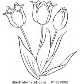 Black and White Flower Clip Art.