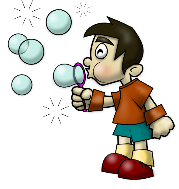 Blowing Bubbles Clipart.