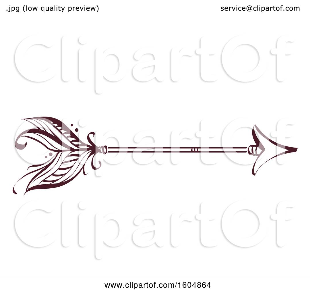 Clipart of a Boho Arrow Design Pointing to the Right.