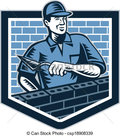 Brick Masonry Clipart.