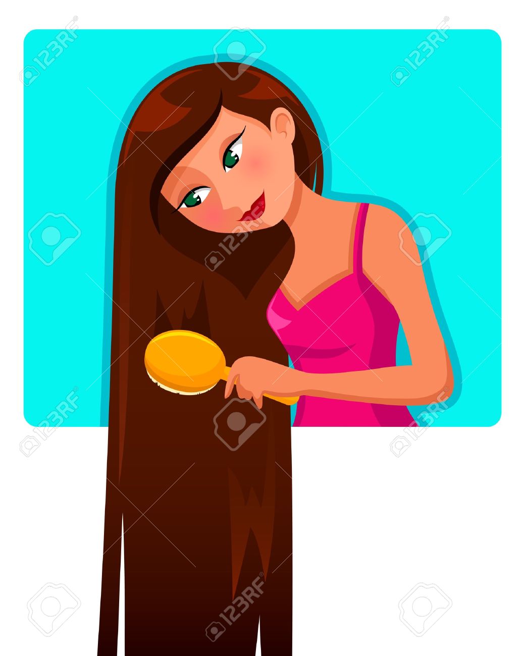 Brushing hair clipart 5 » Clipart Station.