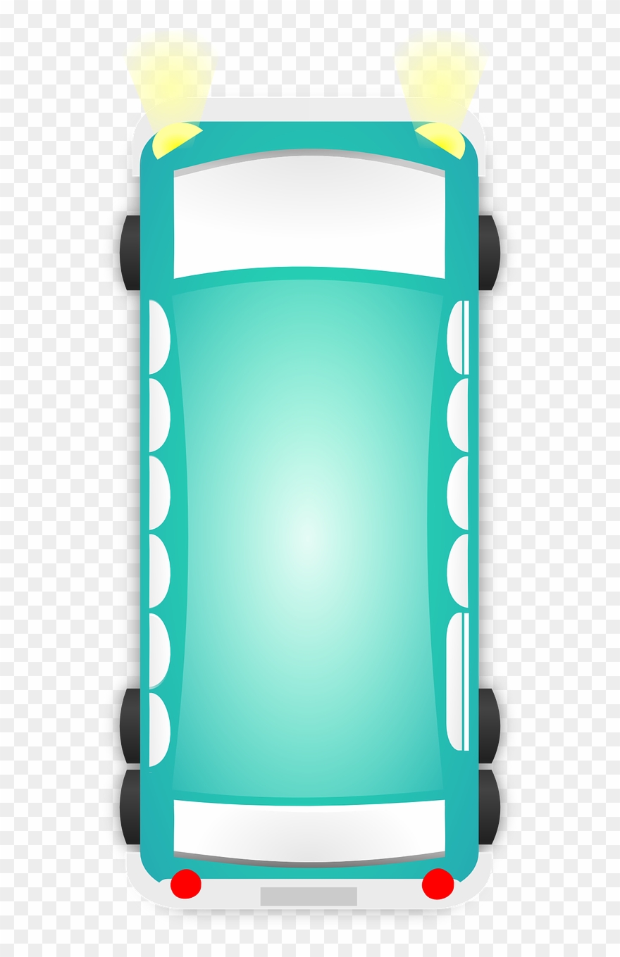 Bus Car Van Top View Turquoise Png Image Picpng.