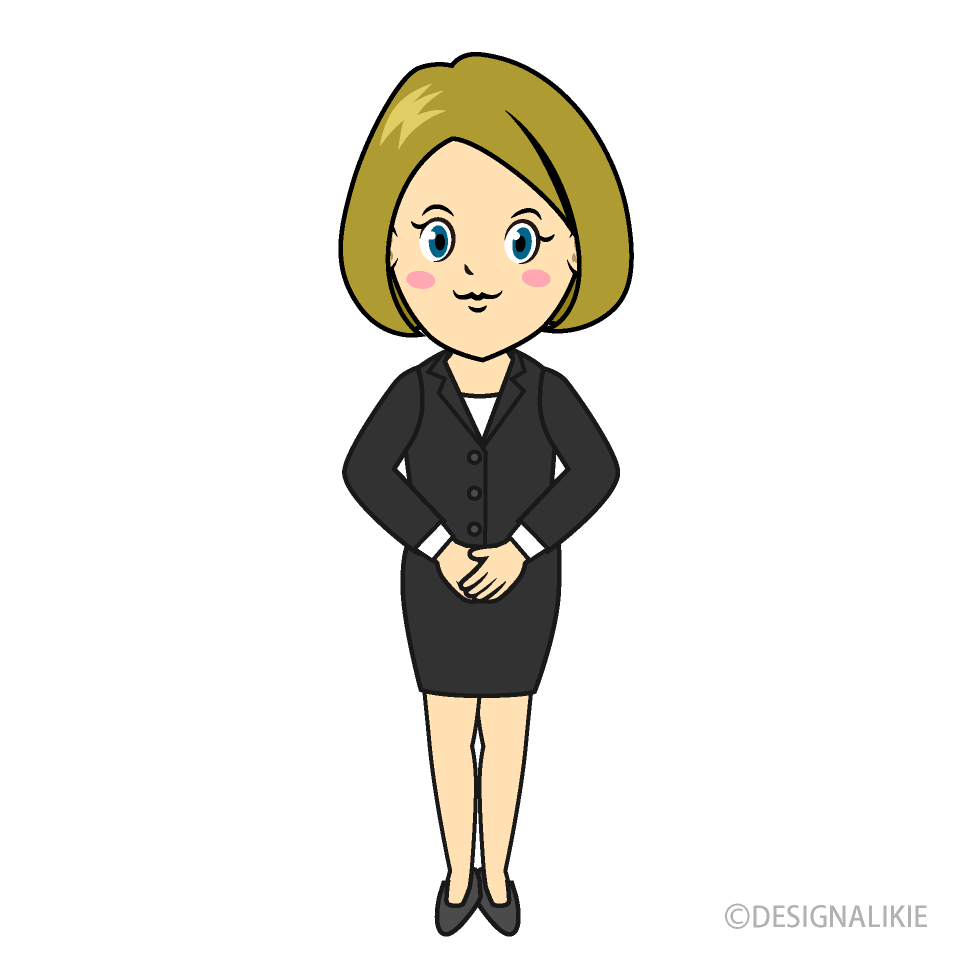 Free Standing Businesswoman Clipart Image｜Illustoon.