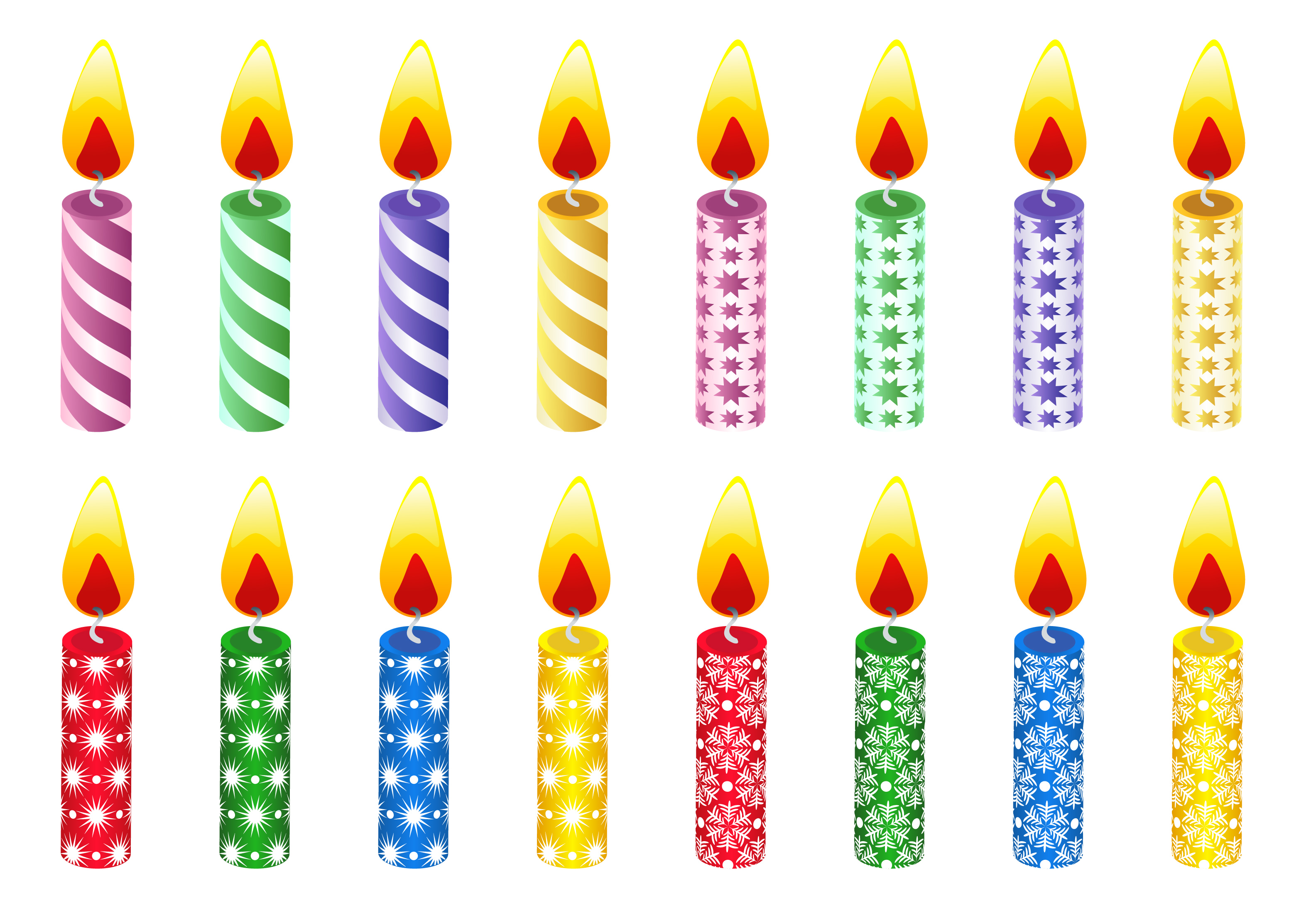 Birthday candles clip art.