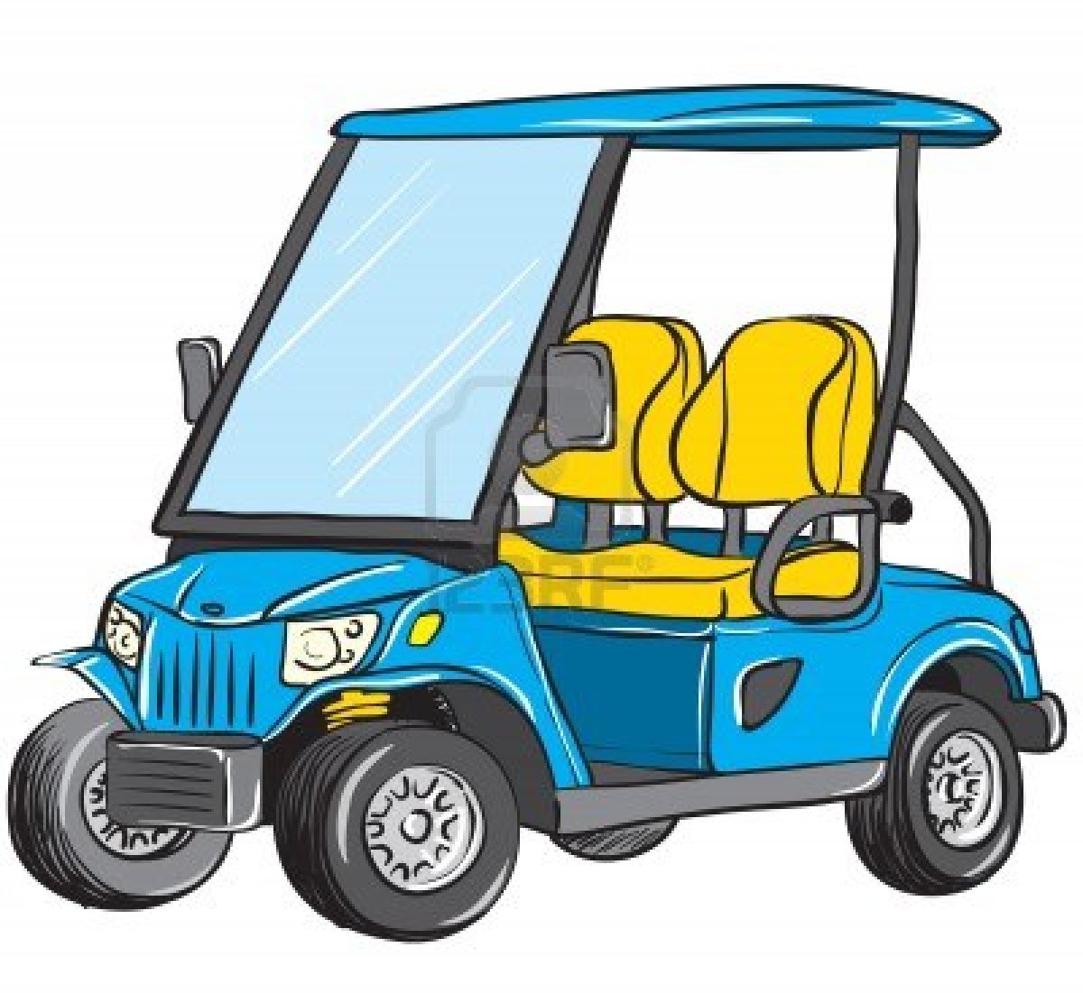 Funny Golf Cart Clipart.