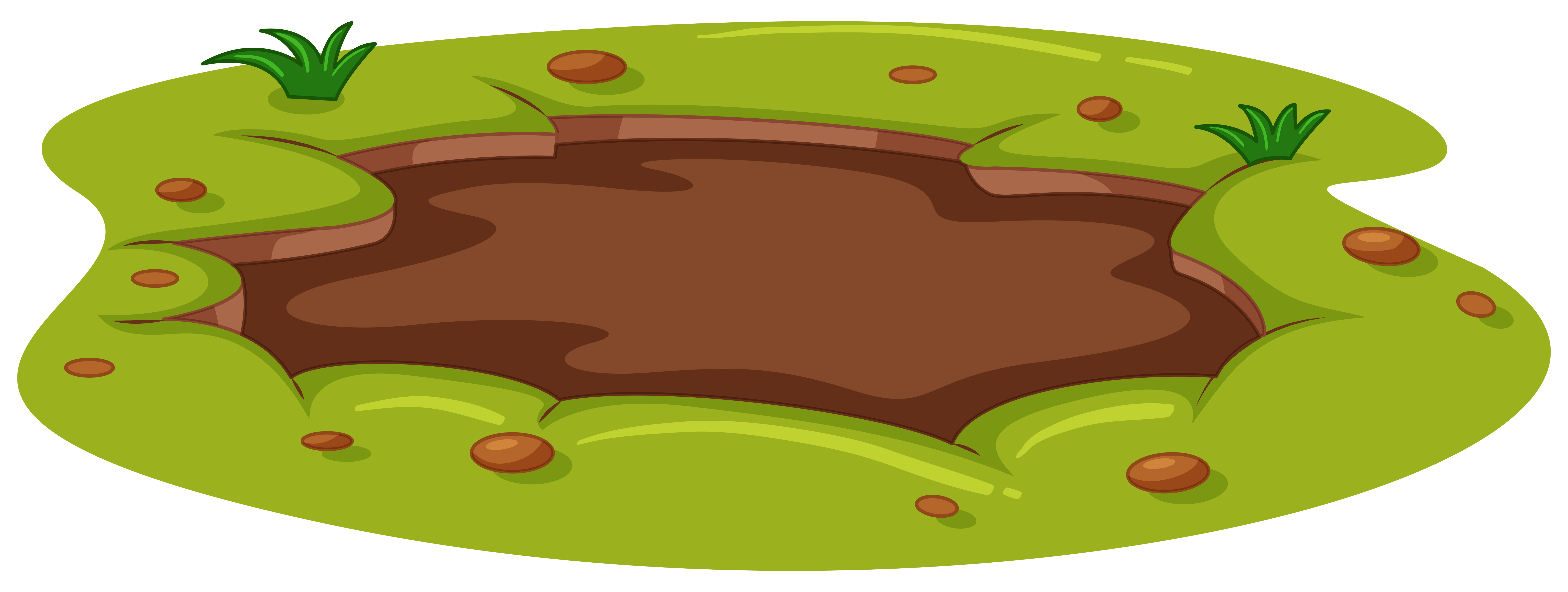 Mud Puddle Free Vector Art.