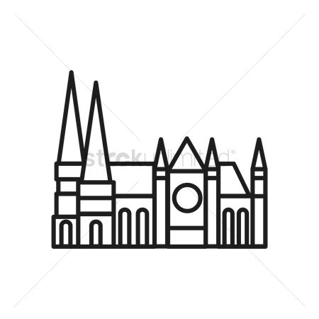 Free Chartres Cathedral Stock Vectors.