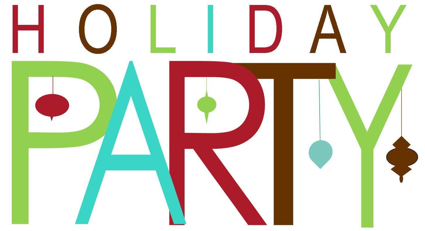 December Holiday Party Clipart.