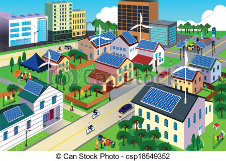 City Scene Clip Art.