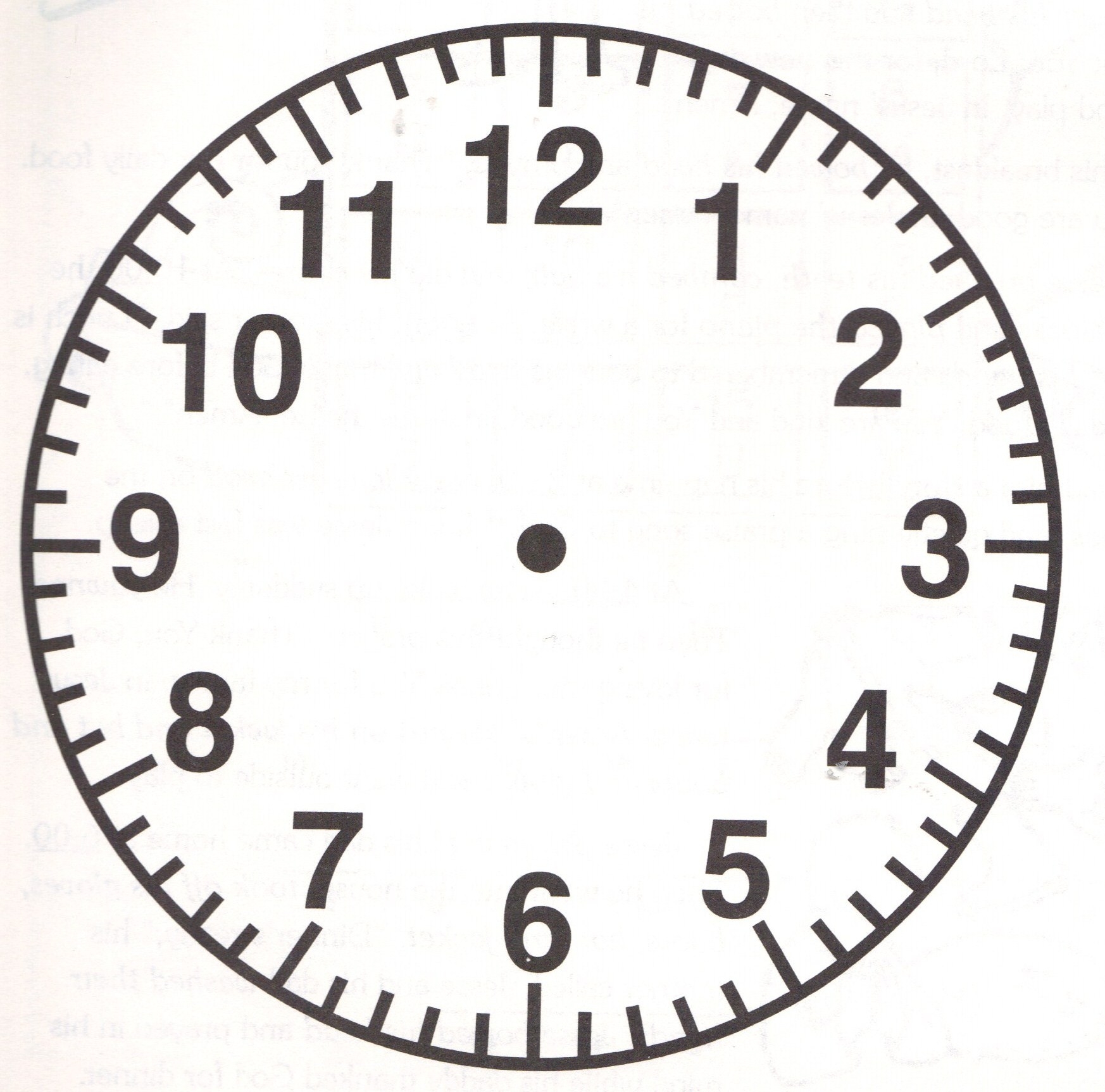 Clock Clipart Black And White Without Hands.