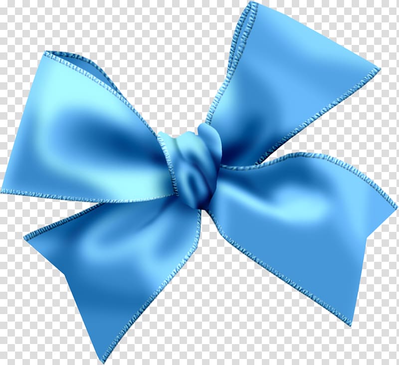 Blue ribbon bow , Light blue , Sky Blue Bow transparent background.