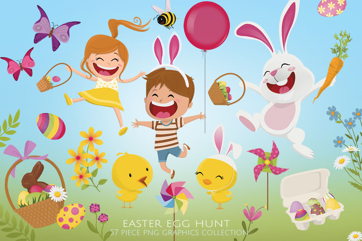 Easter Egg Hunt Clip Art Set By Dapper Dudell.