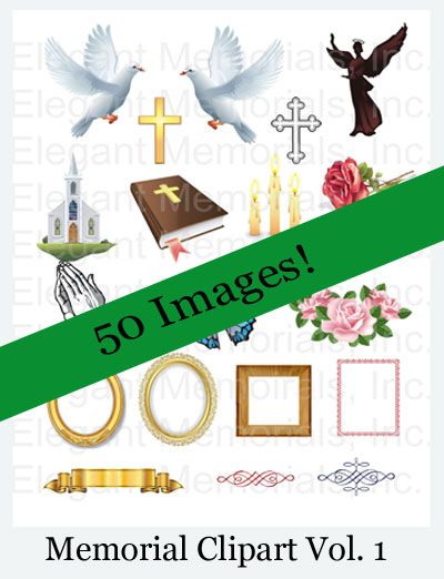 Funeral Program and Memorial Clipart Vol. 1.