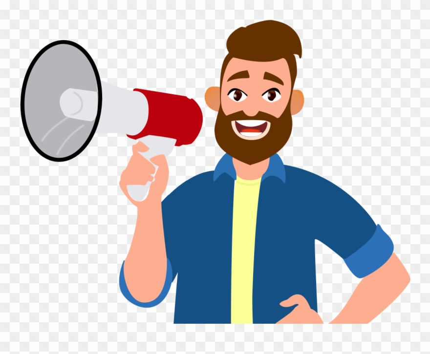 Megaphone Clipart Man.