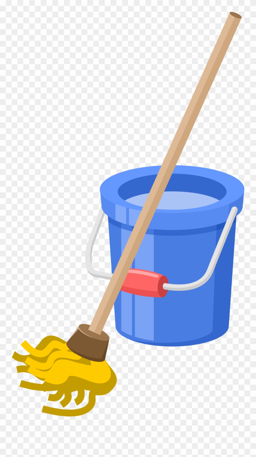 Clean Vector Mop Bucket.