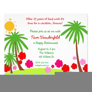 Free Clipart Retirement Invitations.