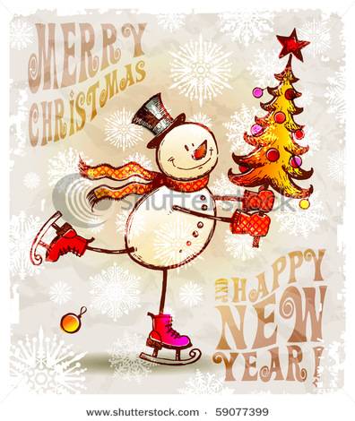 country clipart of snowmen.