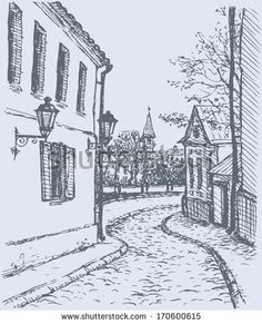 Cobblestone Street Stock Vectors & Vector Clip Art.