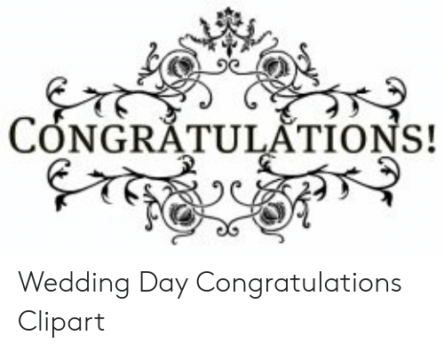 CONGRATULATIONS! Wedding Day Congratulations Clipart.