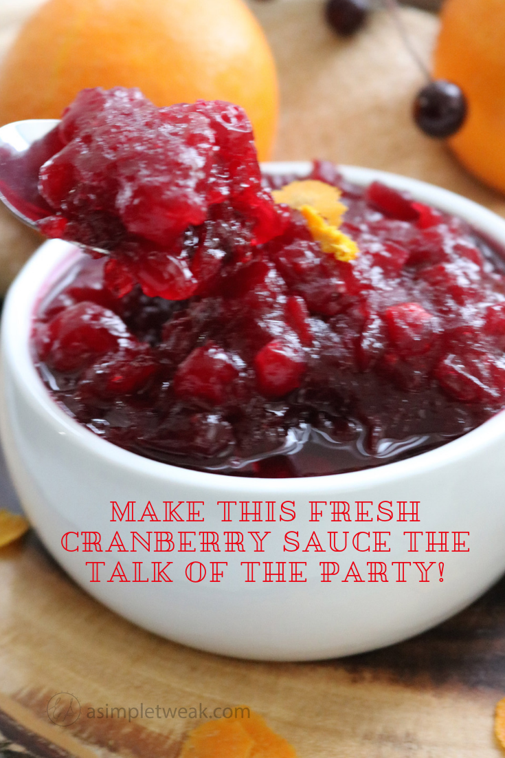 Easy homemade cranberry sauce.