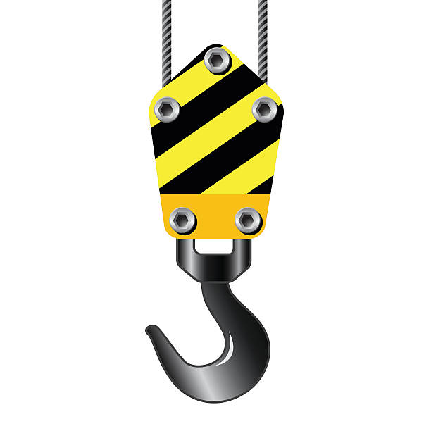 Clipart Of Crane Hook With Room For Text K #81850.