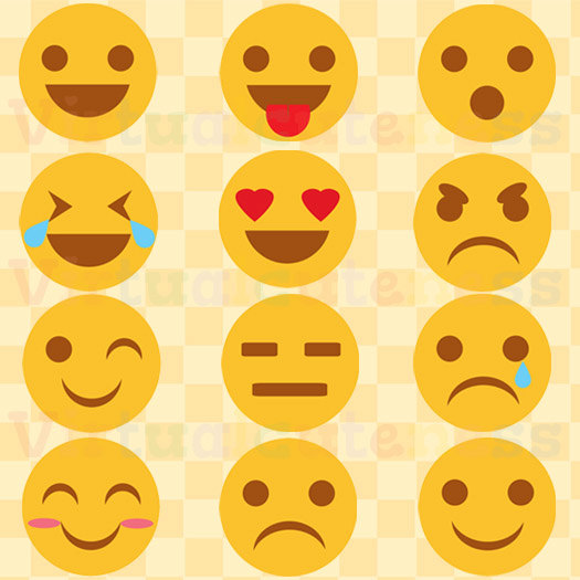 Emoji mignon clipart.