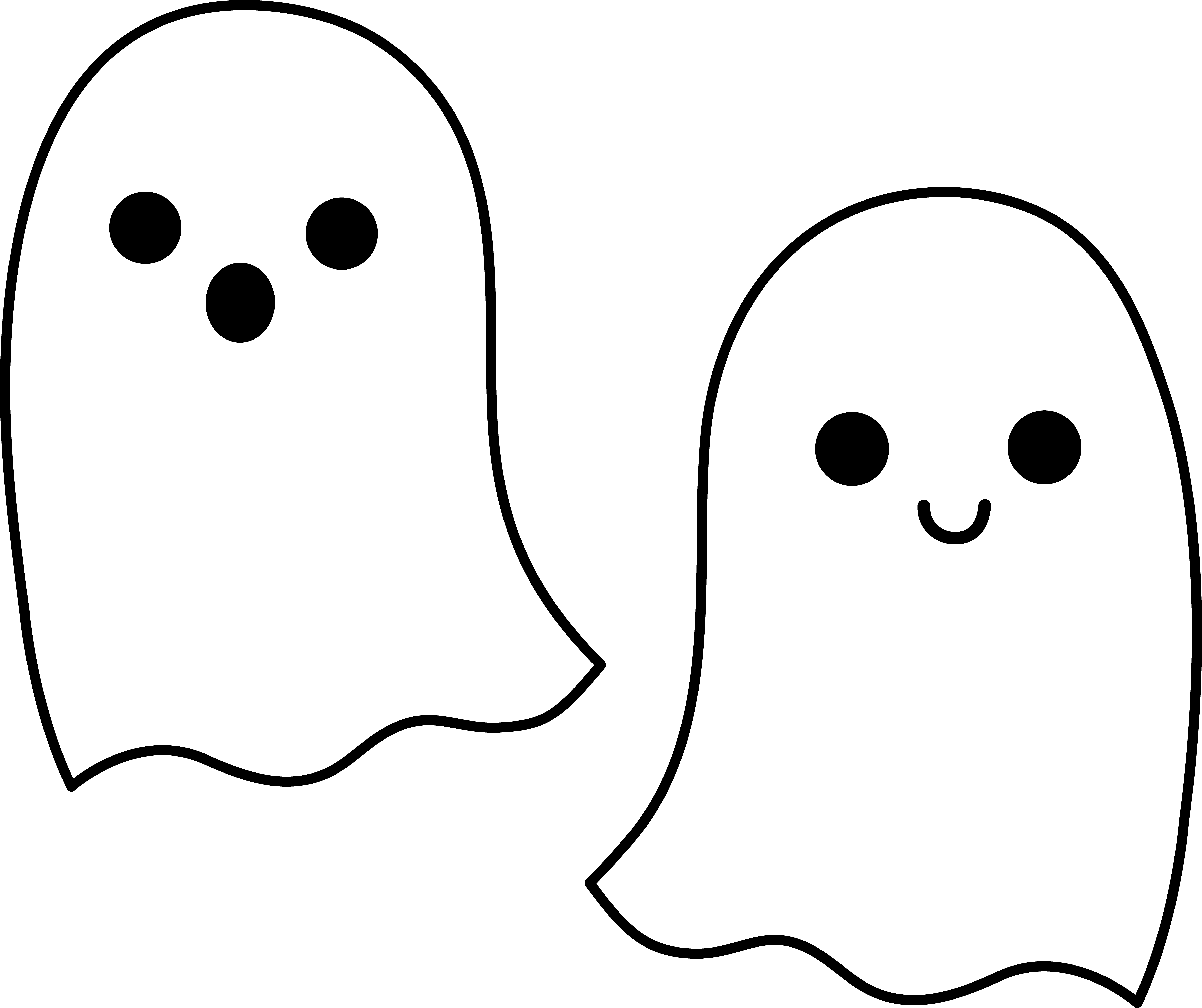 Cute ghost clip art.