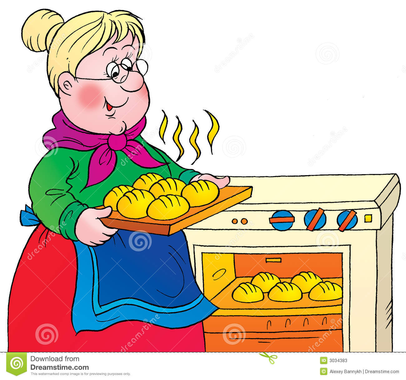 Grandma Cooking Clipart.