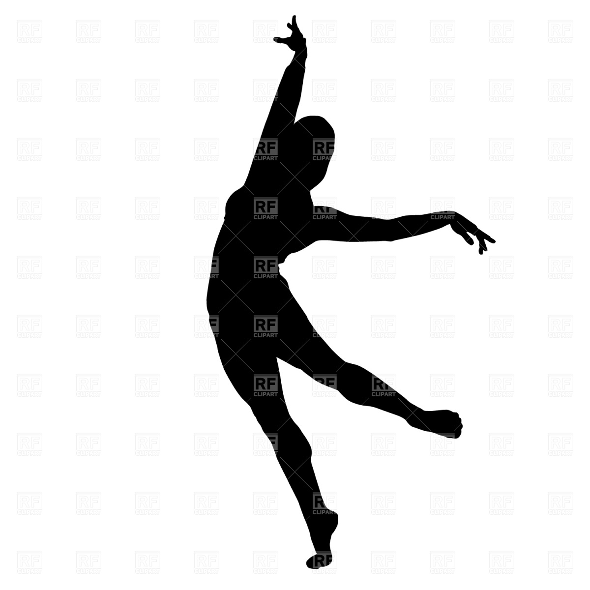 Dancer Silhouette Clipart.