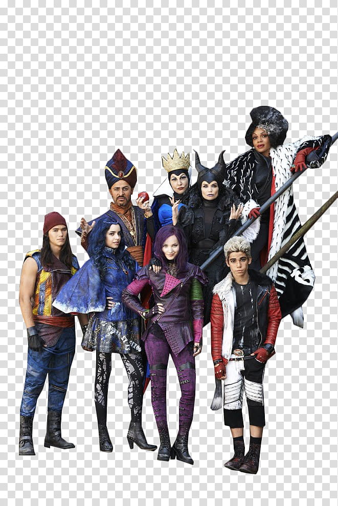 Descendants Cast, Disney villain transparent background PNG.